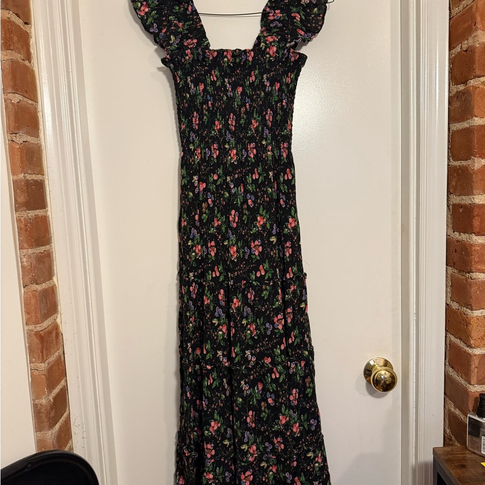 Hill House Ellie - Black Floral Maxi Dress